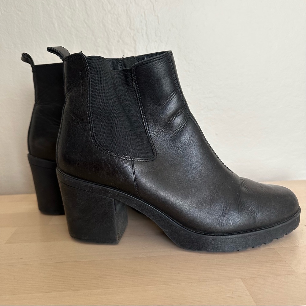 EU 40 Vagabond Shoemakers black leather boots chunky block heel
